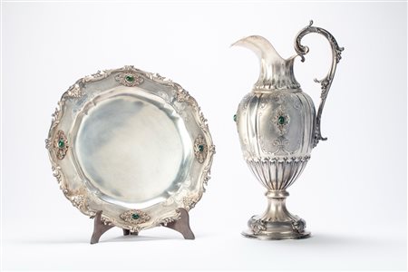 Grande brocca con piatto, Italy, mid-20th century