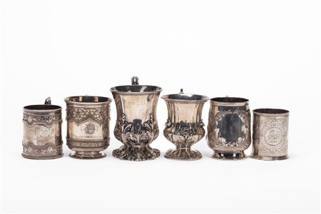 Sei boccali, England, late 19th - early 20th century 