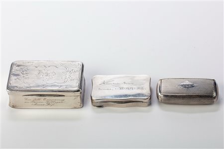 Tre tabacchiere, Northern Europe, late 19th/early 20th century