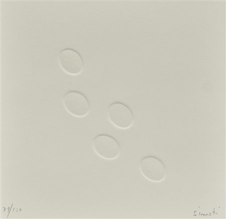 Turi Simeti (1929) TURI SIMETI: OPERE RECENTI, 2007 estroflessione su carta,...