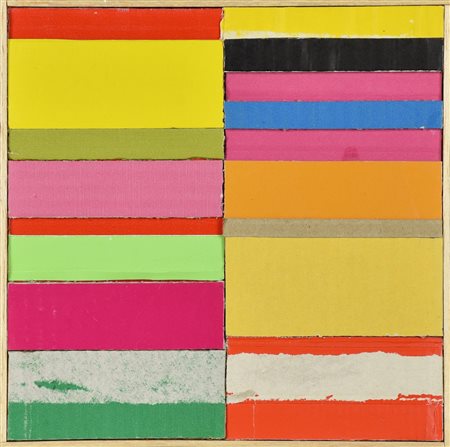 Pedro Zamora (1968) JULIO, 2011 cartoni colorati assemblati, cm 20x20 sul...