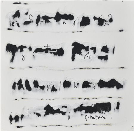 Germano Sartelli (1925 - 2014) SENZA TITOLO tecnica mista su cartoncino...