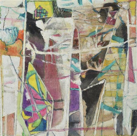 Fausto De Nisco (1951) ARLECCHINO, 2015 olio su tela di juta, cm 20x20 sul...