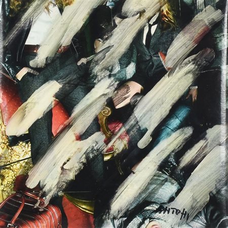 Richard Antohi (1927 - 1947) CANCELLAZIONE IN ROSSO E NERO, 2008 collage e...