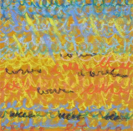 Simona Weller (1940) PIOGGIA D'ORO, 2007 pastello ad olio su tela, cm 20x20...