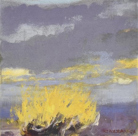 Giancarlo Cazzaniga (1930 - 2013) GINESTRE AL CONERO, 2007 olio su tela, cm...