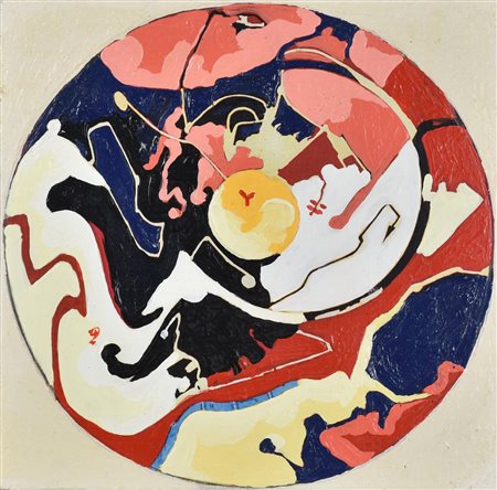 Mario Nanni (1922 - 2019) SENZA TITOLO tecnica mista su tavola, cm 20x20 sul...