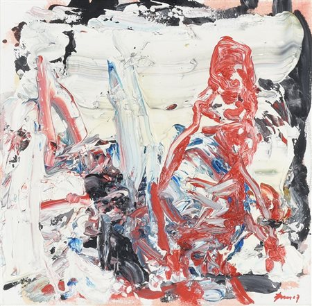 Klaus Prior (1945) FIGUR ROT, 2007 olio su tela, cm 20x20 firma e data...