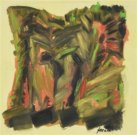 Luigi FersinI (1932) GLI ALBERI NEL BOSCO, 2008 olio su cartoncino telato, cm...