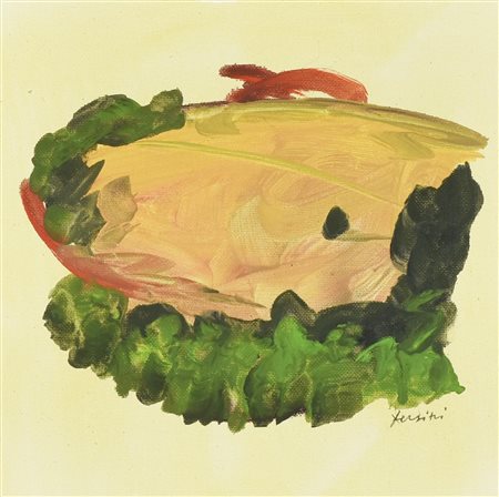 Luigi FersinI (1932) LA COLLINA, 2008 olio su cartoncino telato, cm 20x20...
