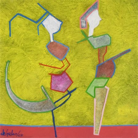 Ciro De Falco (1930) PROSPETTIVA DI VOLO, 2007 acrilico su tela, cm 20x20...