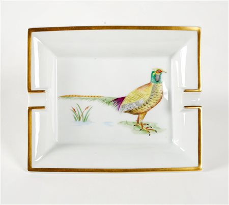 Hermès  
Posacenere in ceramica policroma 
 Cm 15,5x19x4
