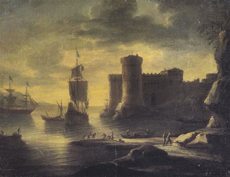 VERNET CLAUDE JOSEPH Avignone 1714 - Parigi 1789(seguace di)Marina con...