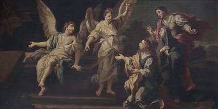 SCUOLA EMILIANA DEL XVIII SECOLO Gli angeli incontrano le pie donneOlio su...