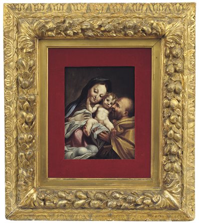 CIGNANI CARLO Bologna 1628 - Forli 1719(attribuito a) Sacra Famiglia Olio su...