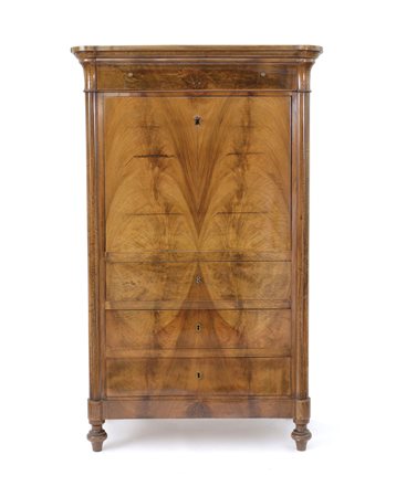 MOBILE DEL XIX SECOLO SECRETAIRE IN PIUMA DI NOCE, XIX SECOLO, fronte con...