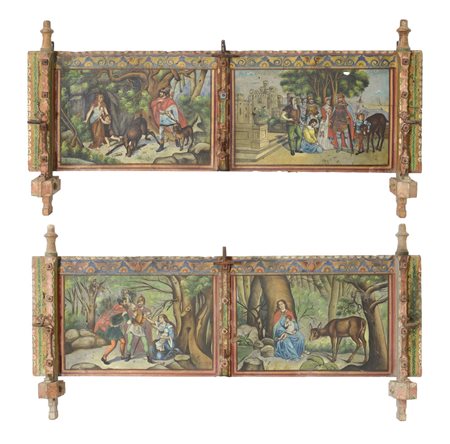 SCUOLA SICILIANA DEL XIX SECOLO Glaudio e Cotrone lasciano S.Genoeffa nel...