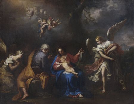 ZUCCARELLI FRANCESCO Pitigliano 1702 - Firenze 1778Il riposo durante la fuga...