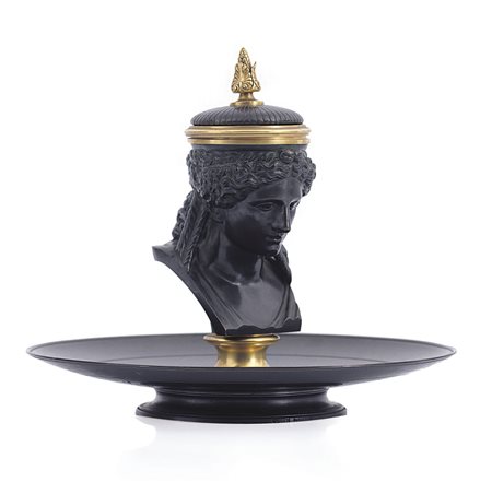 OUDIN CALAMAIO IMPERO IN BRONZO PATINATO E DORATO, OUDIN A MARSEILLE, XIX...