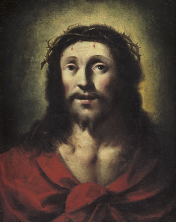 PITTORE DEL XVII SECOLO Ecce HomoOlio su tela, cm 53x43.