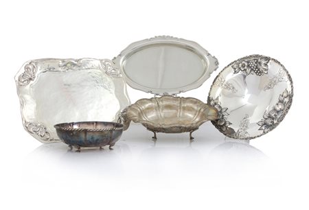 ARGENTI RECENTI LOTTO DI DIVERSI OGGETTI IN ARGENTO, XX SECOLO, composto tre...