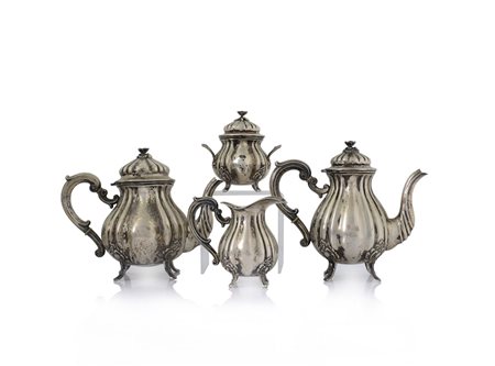 ARGENTI RECENTI SERVIZIO DA TE E CAFFE' IN ARGENTO, ANNI '40, PUNZONI DEL...