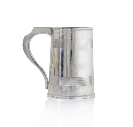 ARGENTI D'EPOCA MUG GIORGIO III IN ARGENTO, CITTA' DI SHEFFIELD, 1806,...