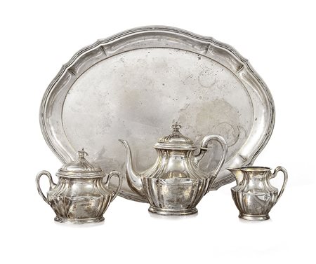 ARGENTI RECENTI SERVIZIO DA TE' IN ARGENTO, GERMANIA, INIZIO XX SECOLO,...