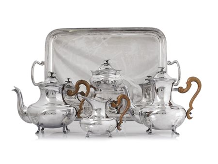 ARGENTI RECENTI SERVIZIO DA TE E CAFFE' IN ARGENTO, ALESSANDRIA, CESA, XX...