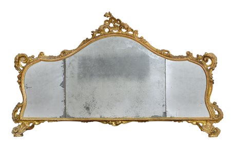 MOBILE DEL XIX SECOLO CAMINIERA IN LEGNO SCOLPITO E DORATO, FINE XIX SECOLO,...