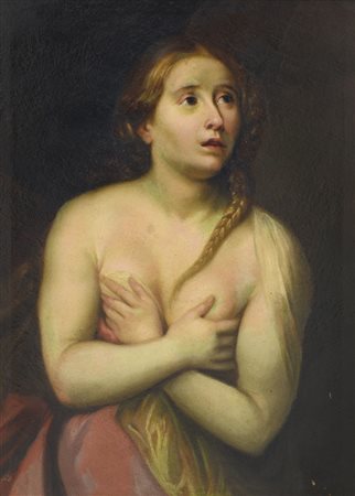 PITTORE DEL XVIII SECOLO Maddalena Olio su tela, cm 89x65.