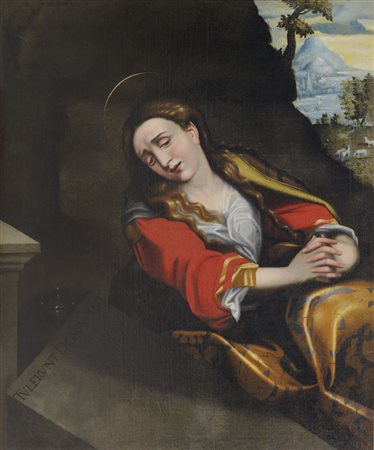 PITTORE DEL XVII SECOLO MaddalenaOlio su tela, cm 106x87.
