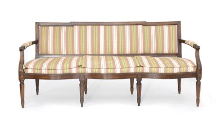 MOBILE DEL XVIII SECOLO DIVANO LUIGI XVI IN NOCE, PIEMONTE, XVIII SECOLO,...