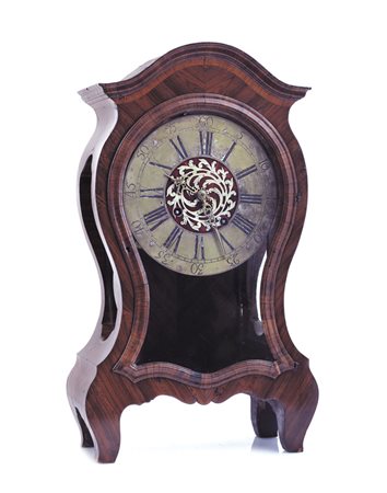 OROLOGIO DA TAVOLO PENDOLA CARTEL, SICILIA, XVIII SECOLO, cassa sagomata...