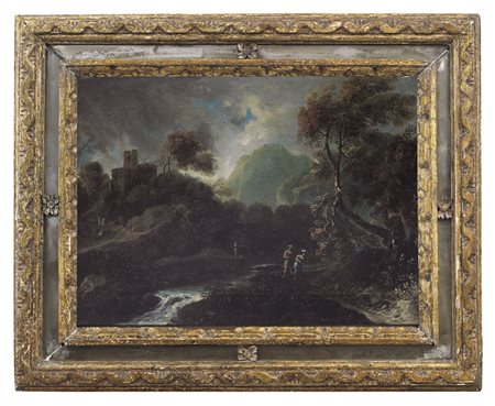 DE MARCHIS ALESSIO Napoli 1710 - Perugia 1752(attribuito a) Paesaggio...