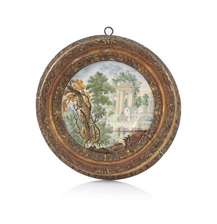 CASTELLI PIATTELLO IN MAIOLICA, CASTELLI, BOTTEGA DEI GRUE, XVIII SECOLO,...