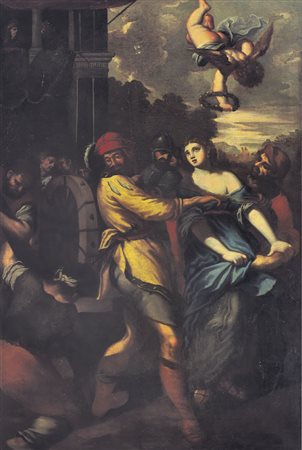 PITTORE VENETO DEL XVII SECOLO Martirio di Santa Caterina d'Alessadria Olio...