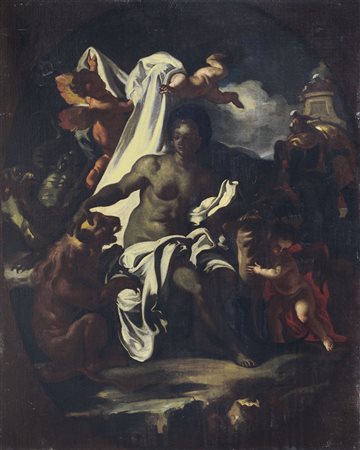 SOLIMENA FRANCESCO Canale di Serino 1657 - Barra 1747Allegoria...