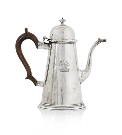 ARGENTI D'EPOCA CAFFETTIERA WILLIAM & MARY IN ARGENTO, LONDRA, 1694,...