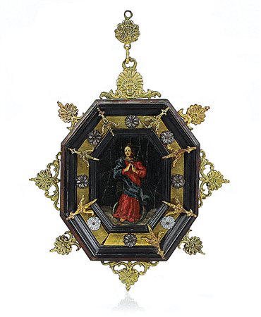 SCUOLA FIORENTINA DEL XVII SECOLO Immacolata concezioneOlio su ardesia...