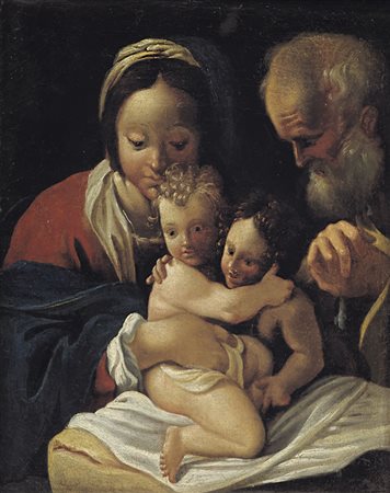 SCHEDONI BARTOLOMEO Modena 1578 - Parma 1615(seguace di)Sacra Famiglia con...