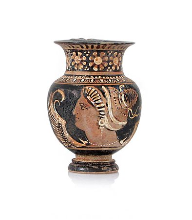 ARCHEOLOGIA OLPE APULA A FIGURE ROSSE IN TERRACOTTA VERNICIATA, MAGNA GRECIA,...