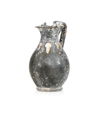 ARCHEOLOGIA CHOUS IN TERRACOTTA VERNICIATA, GNATHIA, IV-III SECOLO A.C.,...