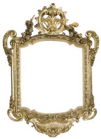 MOBILE DEL XIX SECOLO CORNICE IN LEGNO SCOLPITO E DORATO, XIX SECOLO,...