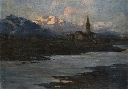 Vittore Antonio Cargnel (Venezia 1872 - Milano 1931) 'Campo di Santa Giustina...