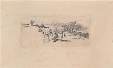 Giovanni Fattori (Livorno 1825 - Firenze 1908) Ritorno al pascolo firmata in...