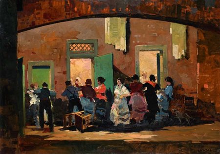 Renato Natali (Livorno 1883 - Livorno 1979) Rissa firmato in basso a destra R...