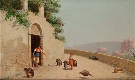 Raffaello Celommi (Firenze 1881 - Roseto Degli Abruzzi 1957) La guardia ai...