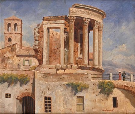 Vikentii Pavlovich Trofimov (attribuito a) (1878 - 1970) Tivoli, il tempio di...