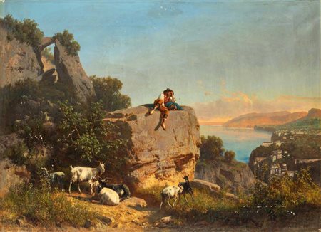 Andreas Markó (Ungheria 1824 - Firenze 1895) Veduta di Sorrento 1886 firmato...